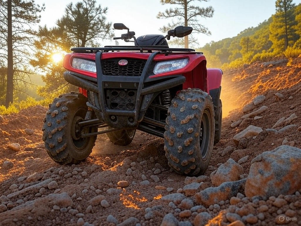 ATV Traversing Rough Terrain
