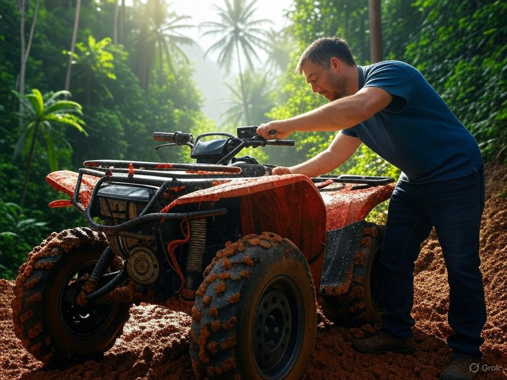 Voltage regulator installation in Thai ATV