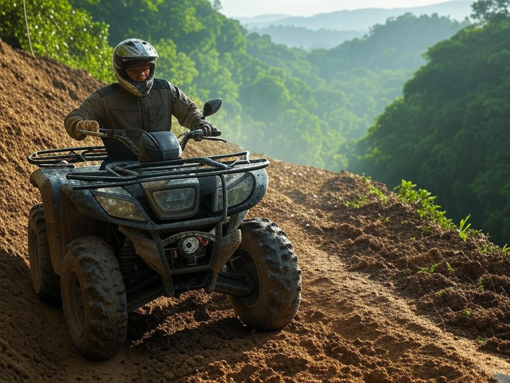 ATV navigating Thai terrain